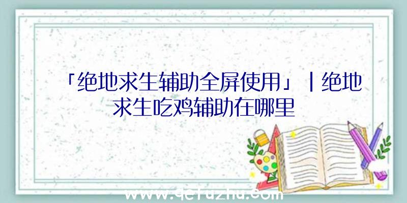 「绝地求生辅助全屏使用」|绝地求生吃鸡辅助在哪里